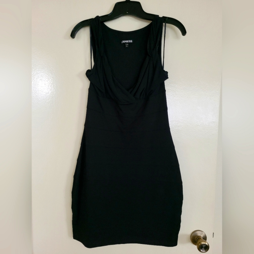 Express Black Mini Bandage Dress - Size S